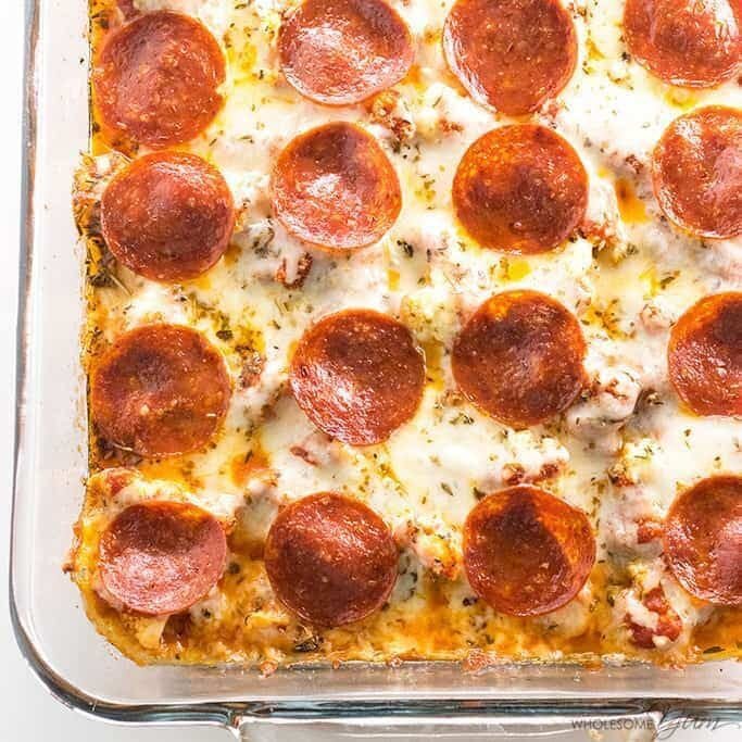 KETO LOW CARB PIZZA CASSEROLE RECIPE (EASY) – 5 INGREDIENTS