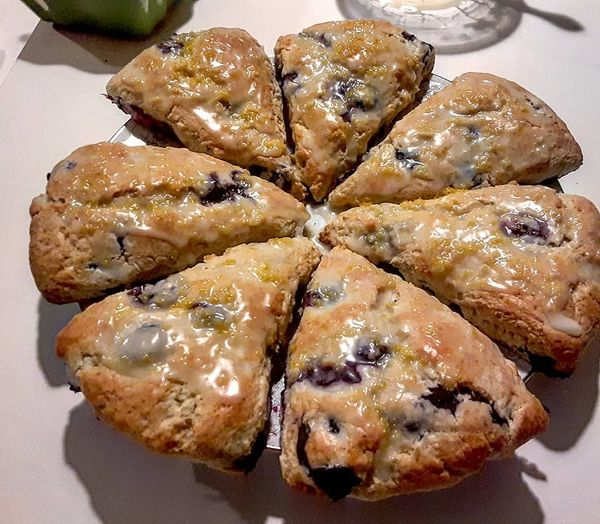 Keto blueberry lemon scones with almond flour