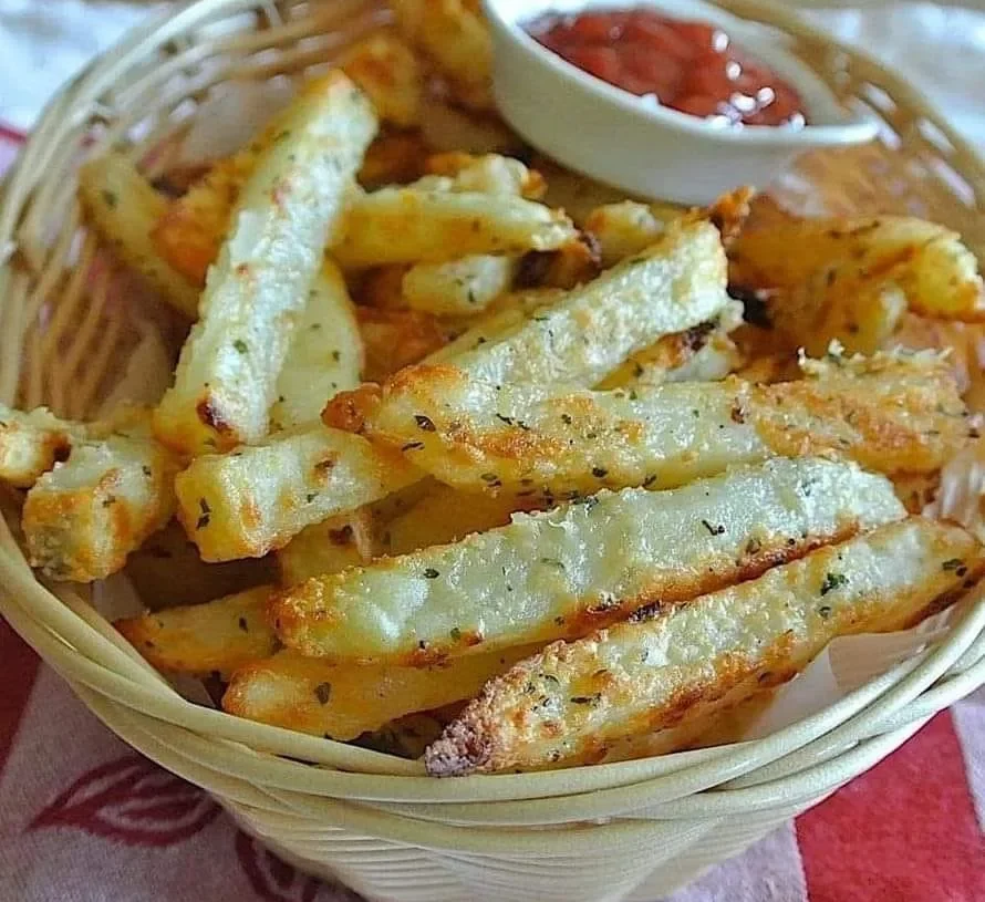 Air Fryer Garlic Parmesan Keto Fries Recipe