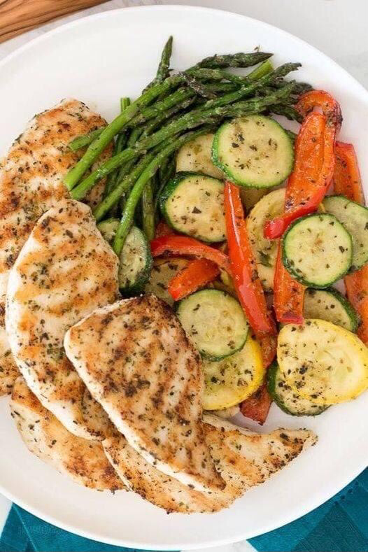WW Grilled Garlic and Herb Chicken and Veggies