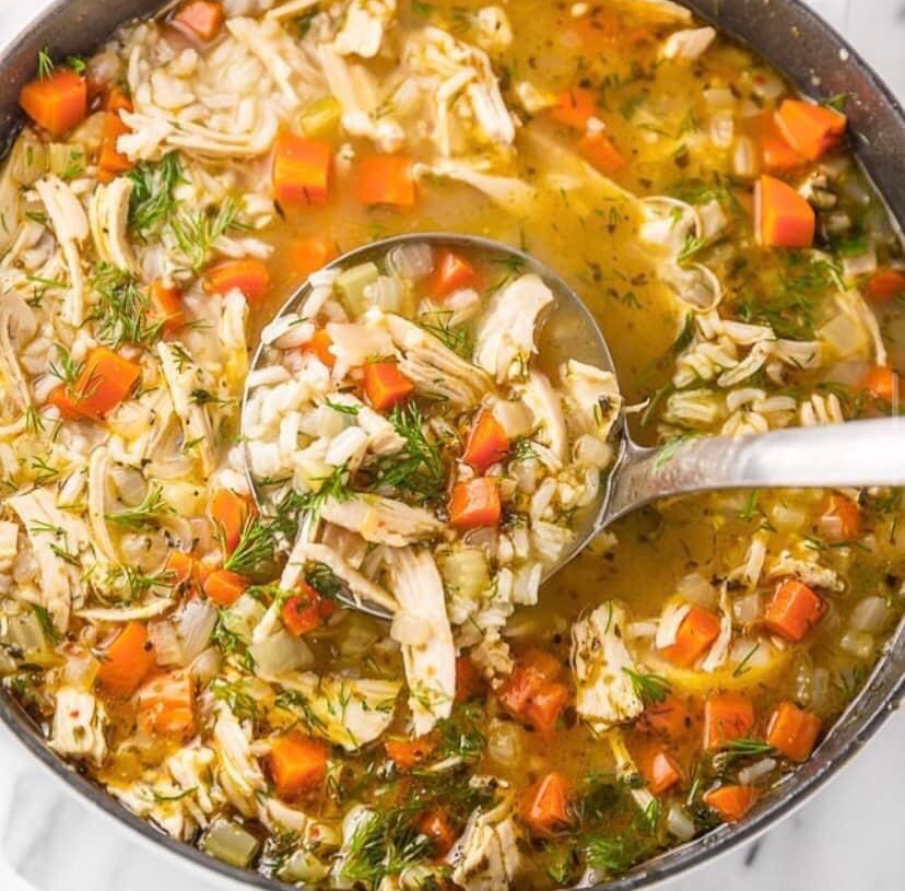 WW CHICKEN LEEK AND RICE SOUP