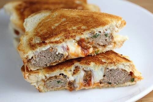 Keto and Low-Carb Meatball Grilled Cheese