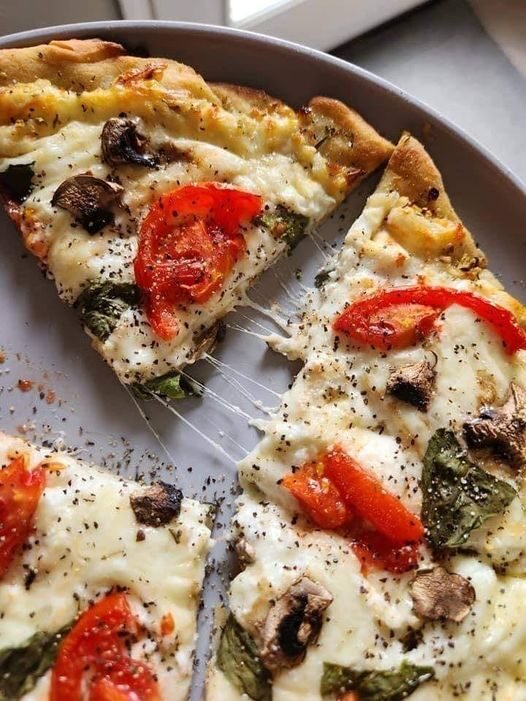 Two Ingredient Dough White Pizza.