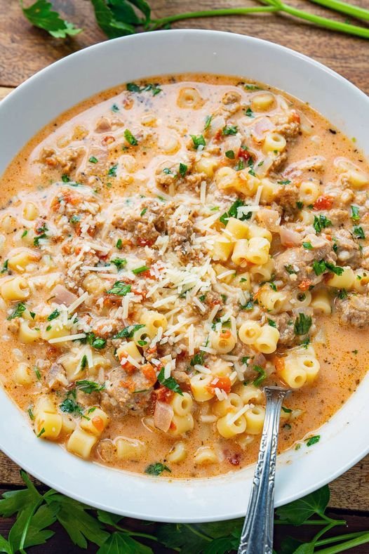 Creamy Parmesan Italian Sausage Soup Weight Watchers