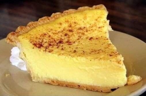 low-carb Old Fashioned Custard Pie