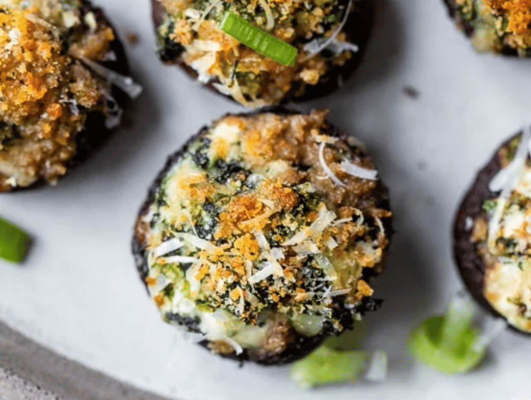 Spinach Dip Stuffed Mushrooms Recipe