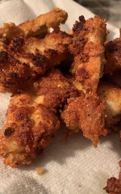 KETO CRISPY FRIED CHICKEN STRIPS