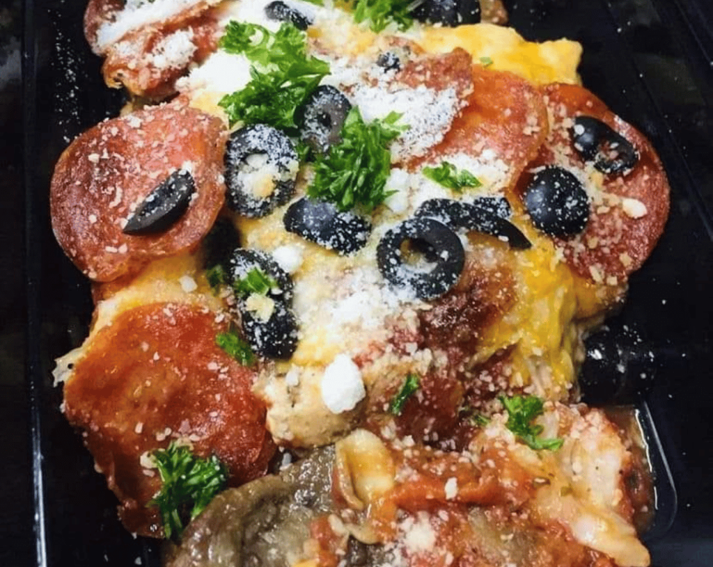 Keto Pizza Chicken casserole