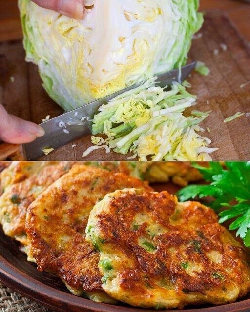 AIR FRYER CABBAGE FRITTERS
