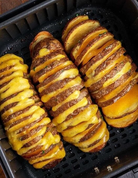 Air Fryer Hasselback Potatoes