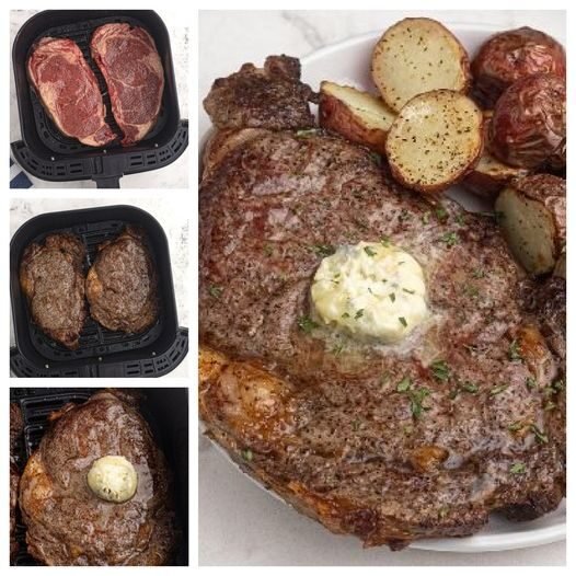 Ribeye steak in the air fryer