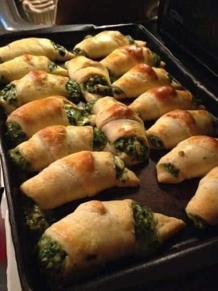 Vegan Spinach Feta Stuffed Crescents