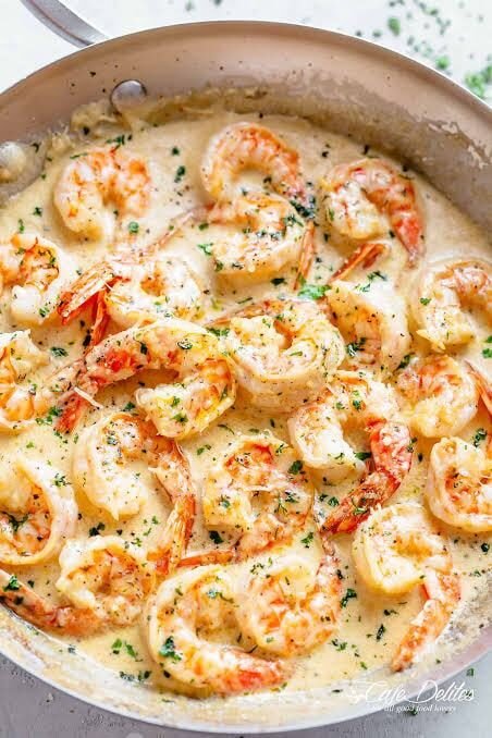 Home Made Healthy Shrimp Scampi