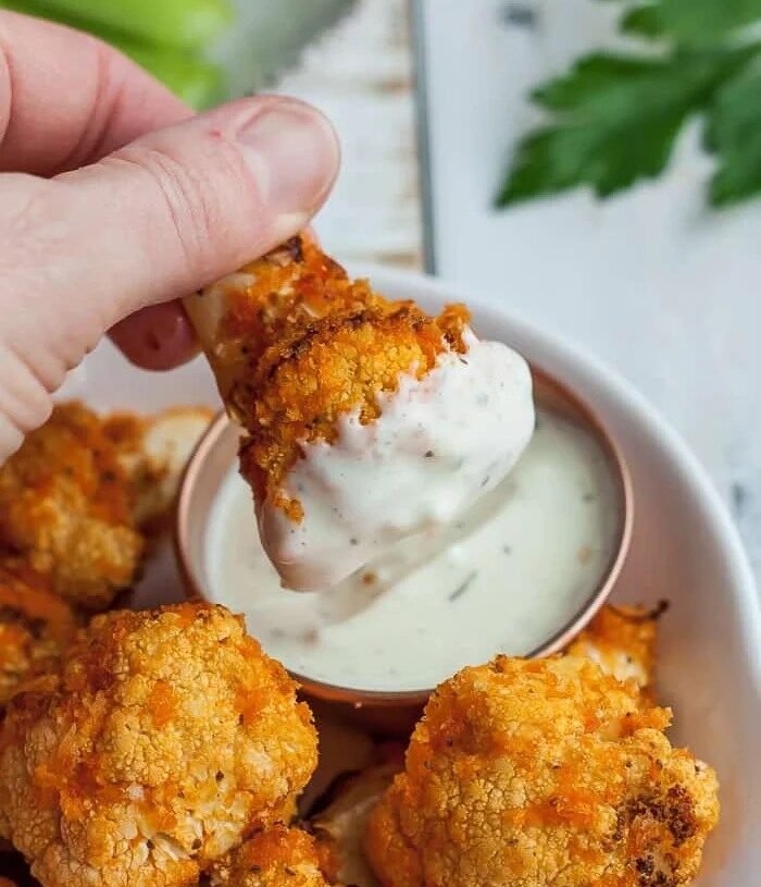 Crispy Buffalo Cauliflower Bites