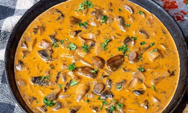 Creamy Hungarian Mushroom Soup