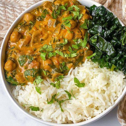 Chickpea Spinach Curry 