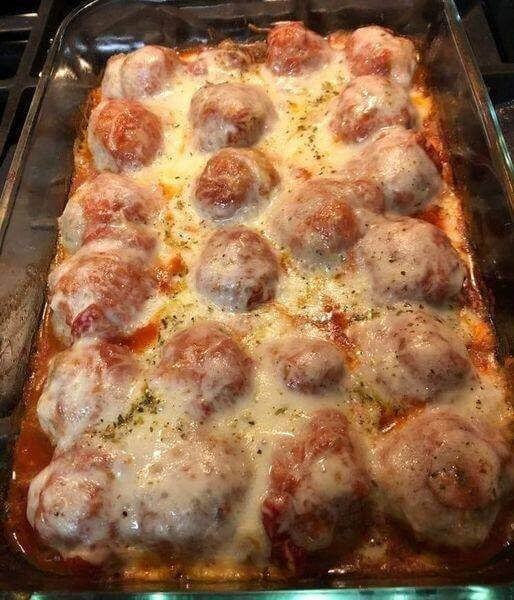 Keto Meatball Casserole