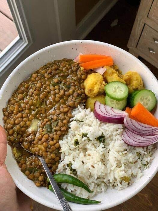 Whole Brown Lentils Curry