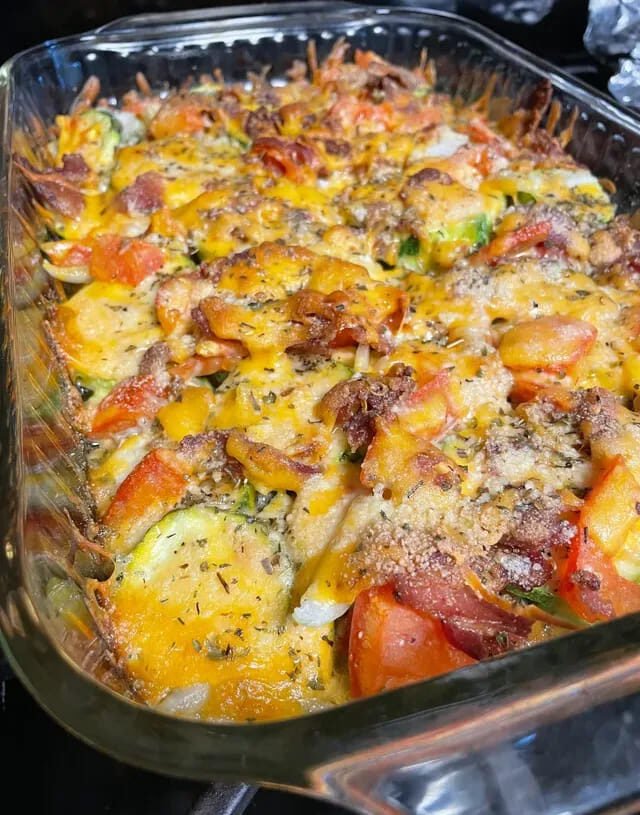 Loaded Zucchini Bake😋