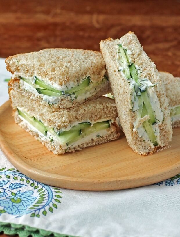 Homemade Weight Watchers Cucumber Sandwiches