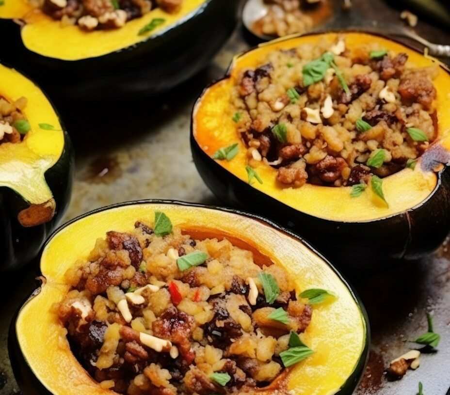 Vegan Stuffed Acorn Squash