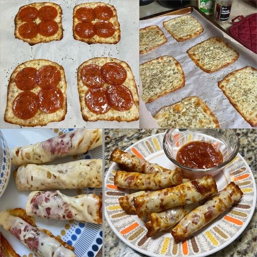Low-Point Pizza Roll-ups (Weight Watchers):😋