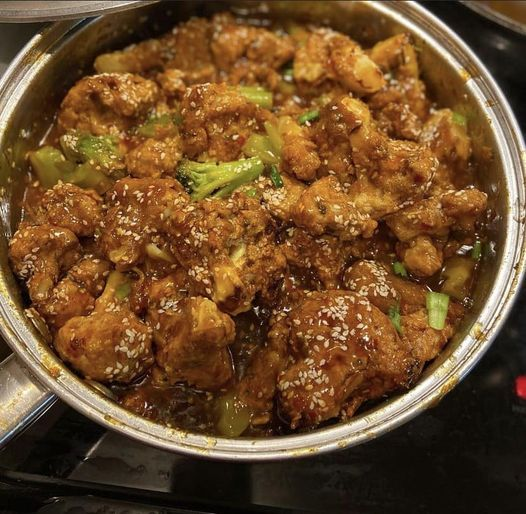 Sesame Cauliflower and Broccoli