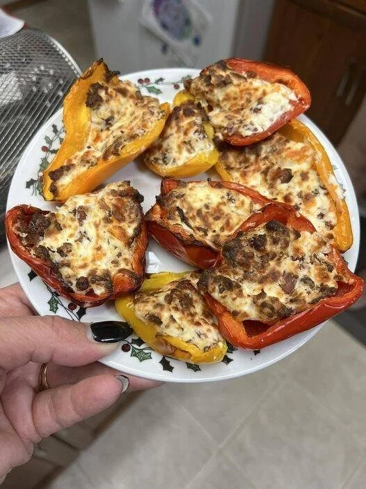 Cream Cheese Stuffed Sweet Peppers- Air Fryer