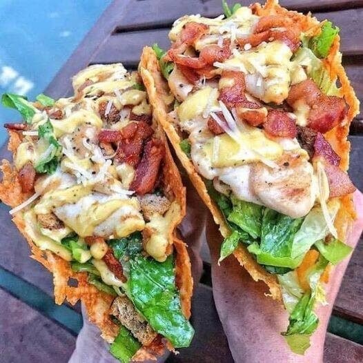 Chicken Caesar Salad Tacos