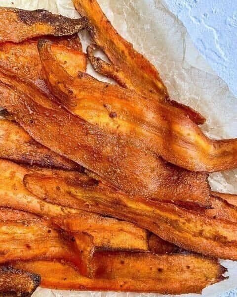 Air Fried carrot ‘bacon’