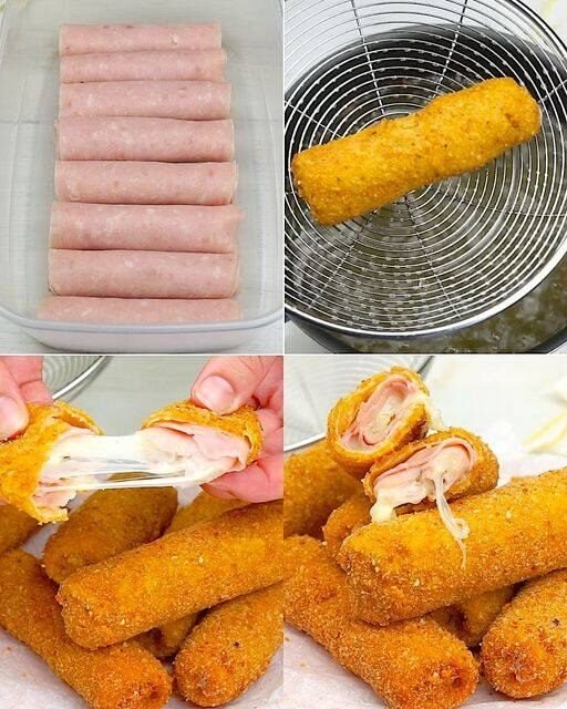 Keto Crispy Ham Rolls