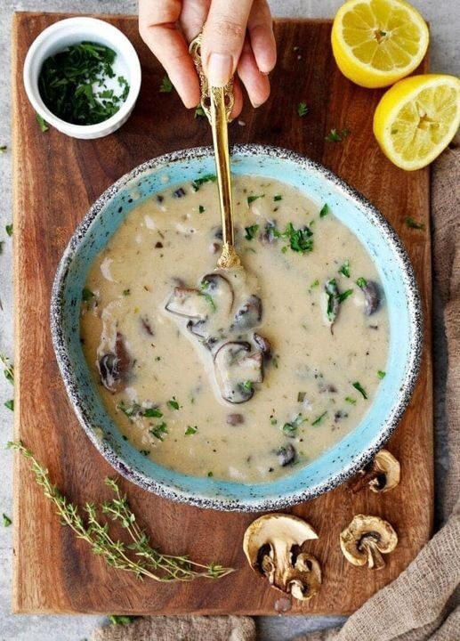 Vegan Cream of Mushroom Soup