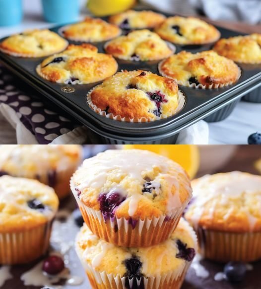 Low Carb Lemon Blueberry Muffins