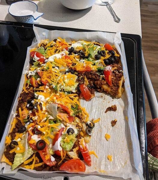 Homemade Sheet Pan Taco Bake😋