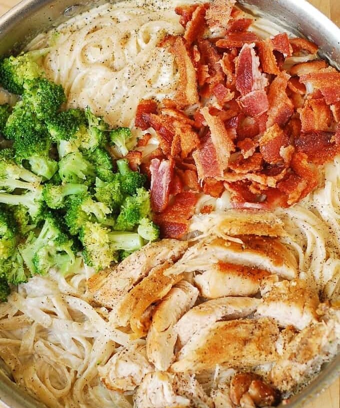 Chicken Broccoli Pasta with Bacon