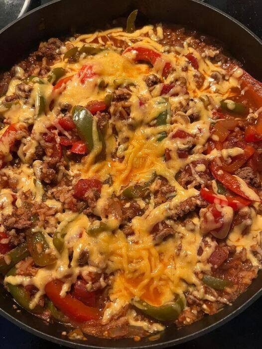Ground Beef Stuffed Pepper Skillet