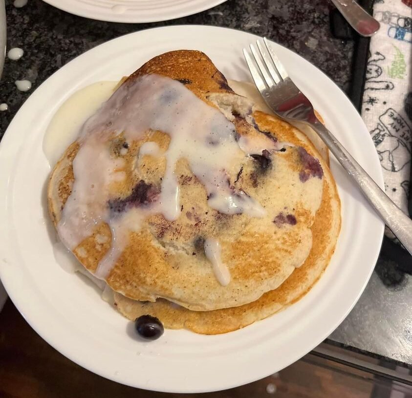 One Point Weight Watchers Blueberry Lemon Pancakes