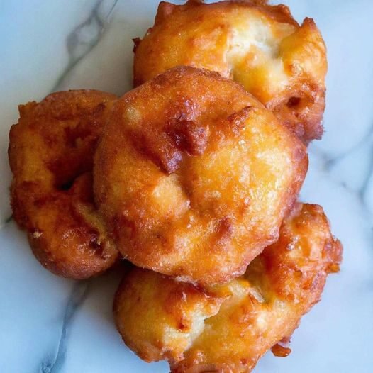 Vegan Big Apple Fritters with Vanilla Glaze