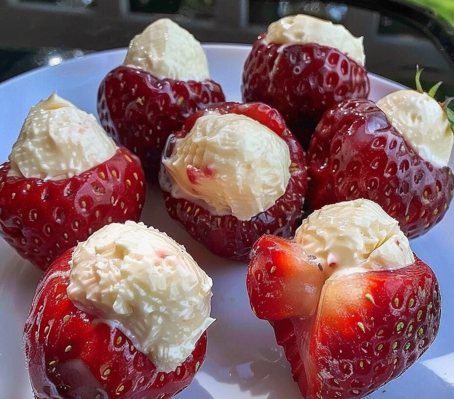 Keto Cheesecake Stuffed Strawberries