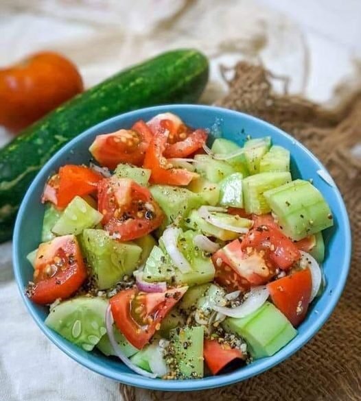 Vegan Cucumber Tomato Salad