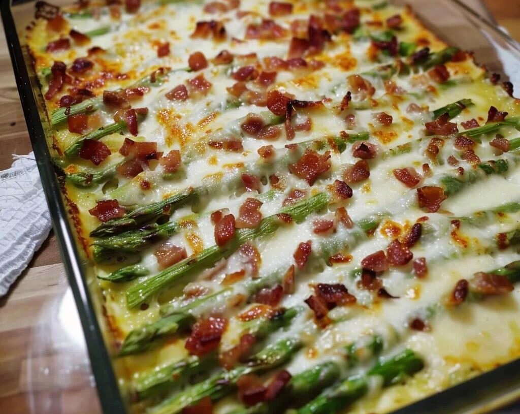 Vegan Cheesy Asparagus Casserole