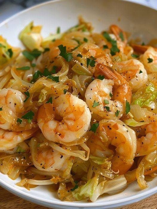 Keto Prawn and Cabbage Noodle