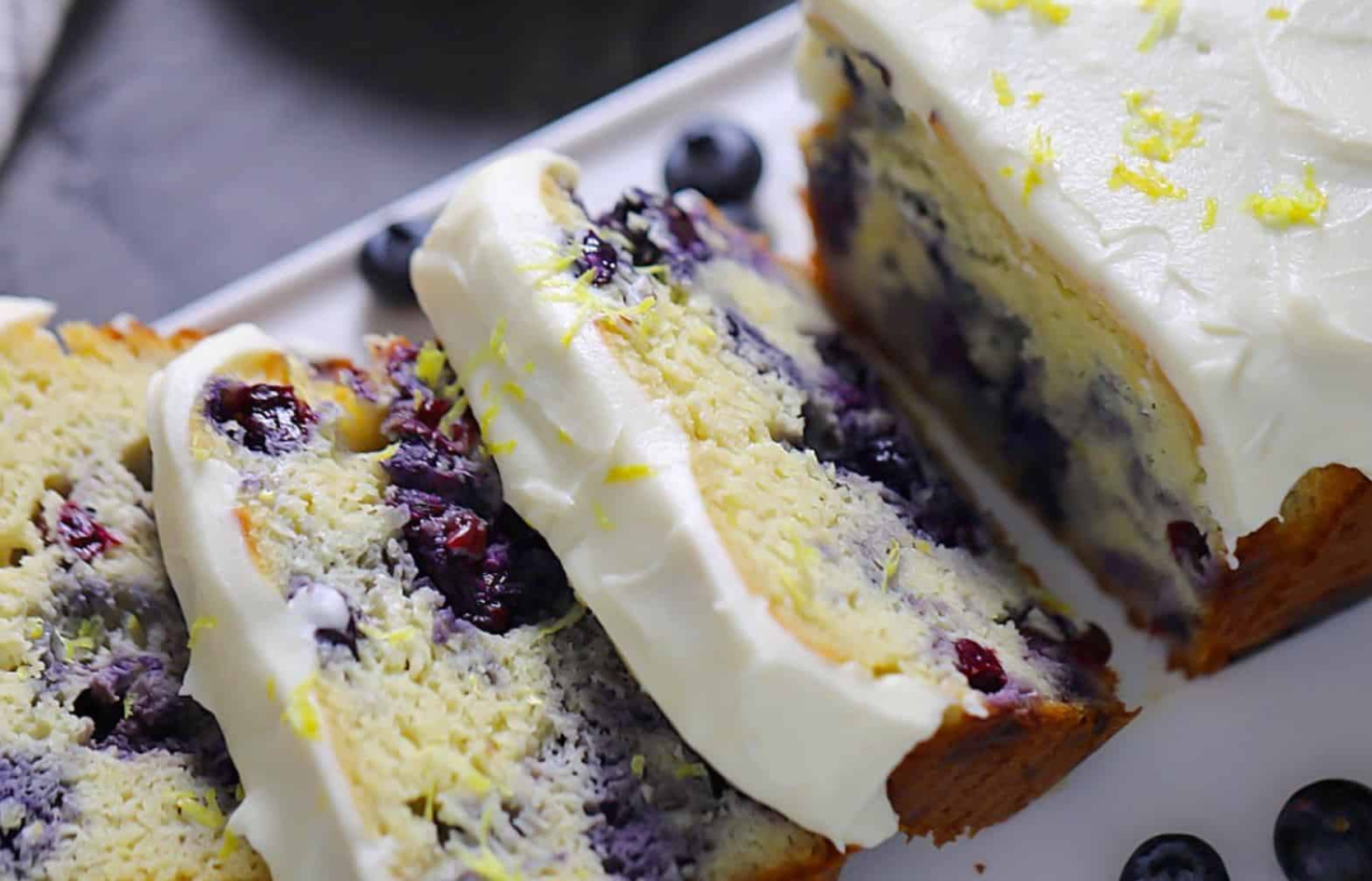 Vegan Zesty Lemon Blueberry Loaf