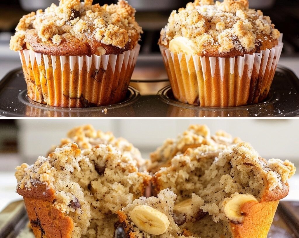 Vegan Banana Crumb Muffins