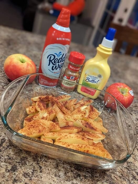 Crustless Baked Apple Slices