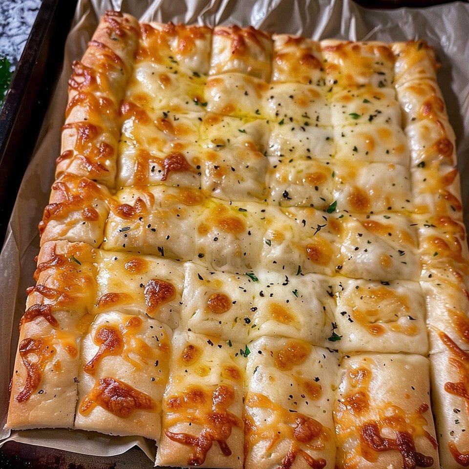 Air Fryer Cheesy Garlic Breadsticks