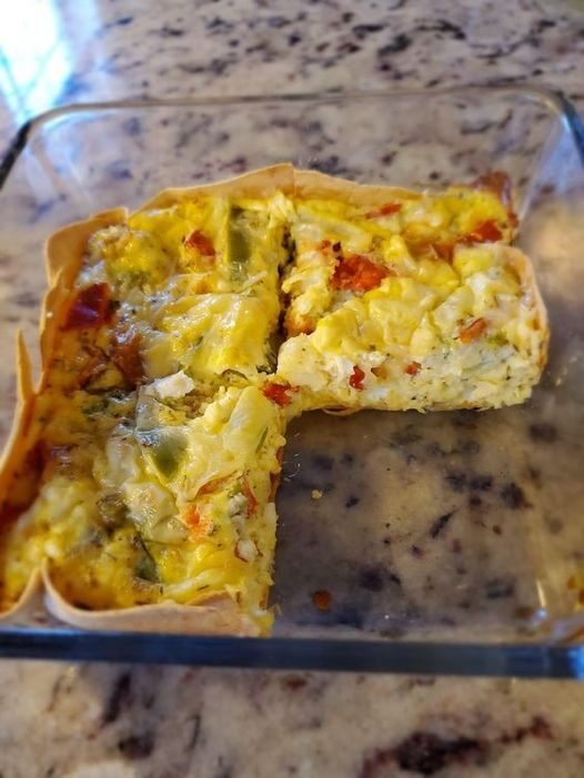 Very Veggie Egg Tortilla Bake