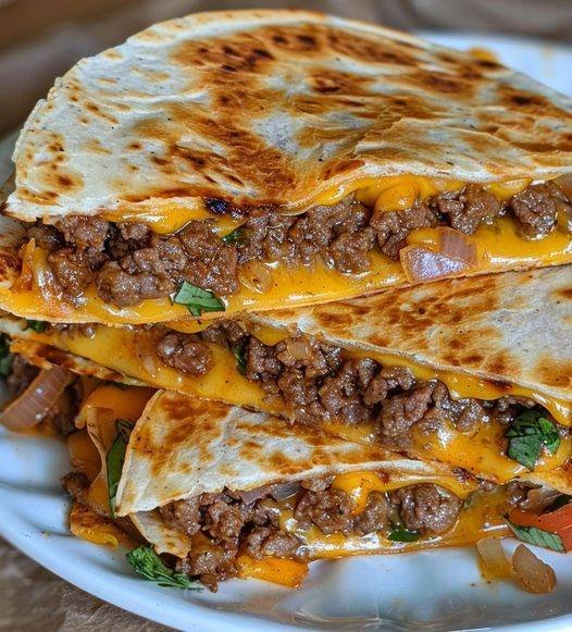 Keto Cheeseburger Quesadillas