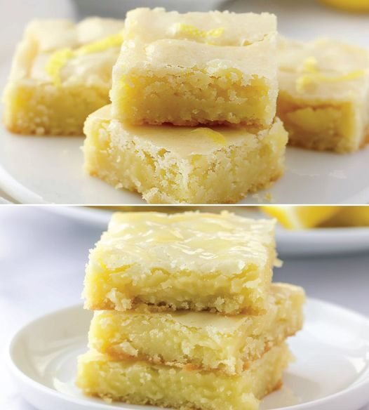 Vegan One Bowl Lemon Brownies