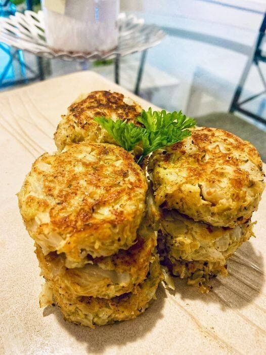 Air Fryer Cabbage and Chicken Patties/Fritters